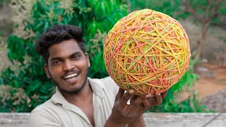 Rubber bands வைத்து பந்து செய்யலாம் .Biggest Rubber Band Ball Making ..