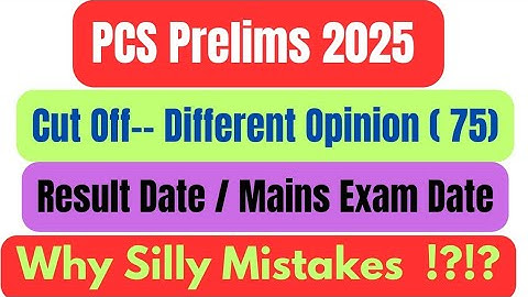 Cut Off | PCS Prelims | Mains | Strategy - Planning | 79-86463146 (Dhruv Sandhir)