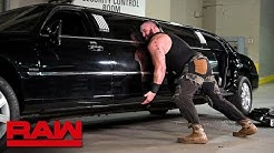 Furious Braun Strowman pushes over Mr. McMahon's limousine: Raw, Jan. 14, 2019 