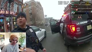 xQc Reacts to 21-Year-Old Man Attempts to Outrun Police Then Spits on Officer