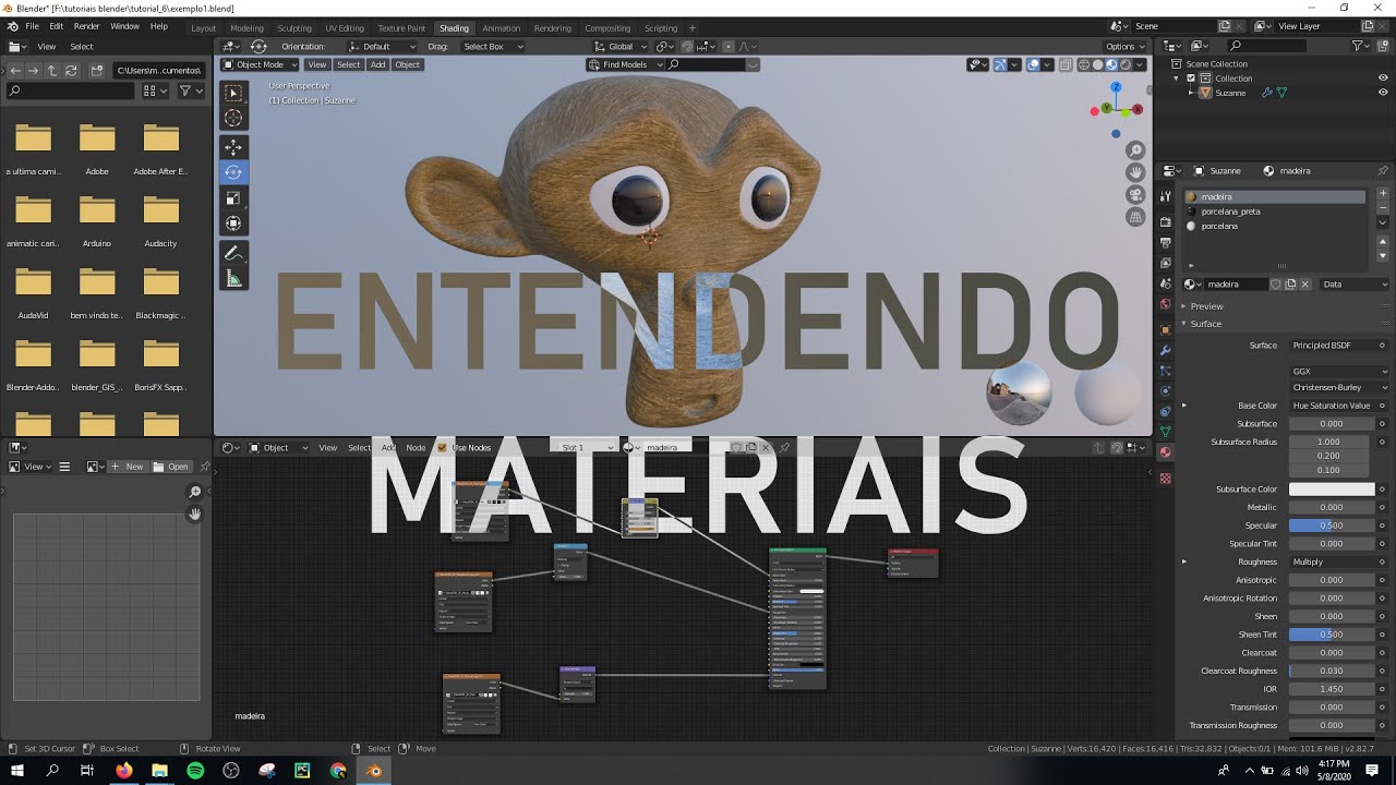 COMO CRIAR MATERIAIS PARTE 1 - minicurso de Blender, aula 6.1 - YouTube