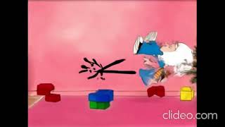 Stick figure man beats up Lucy Van Pelt causing a fight cloud to form