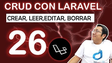 26.- Crud con Laravel - Crear, leer, editar y borrar registros (Paginar, alerta y menú)