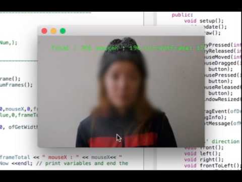 The interactive video with openFrameWorks (test video)