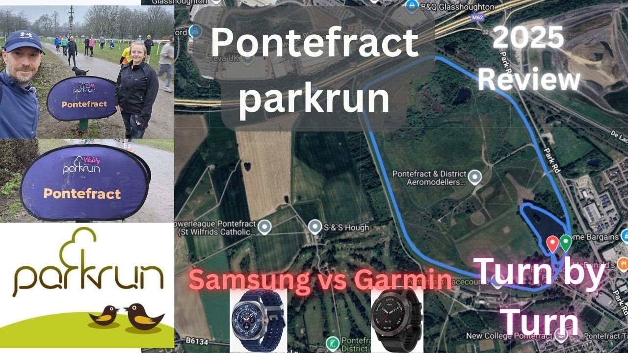 Pontefract parkrun - 2025 Review - Garmin vs Samsung 