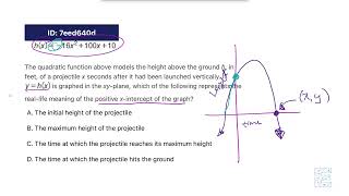 SAT Math Review Question ID: 7eed640d Non-Linear Functions 3c