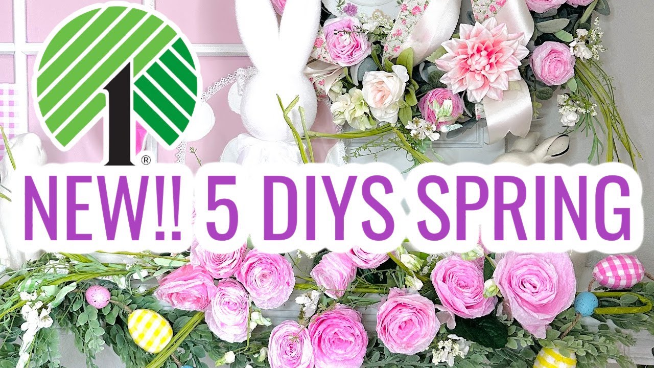 🐰((NEW!!!)) 5 DIY DOLLAR TREE EASTER SPRING DECOR CRAFTS 🐰 Olivia's ...