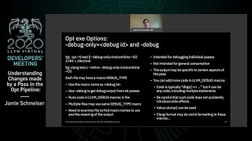 2020 LLVM Developers’ Meeting: “Understanding Changes made by a Pass in the Opt Pipeline”