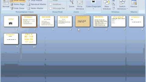 Power Point 2007: Đổi thứ tự Slide