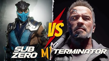MK 11 Sub Zero VS The Terminator (PS4 FHD) [1080p60FPS]