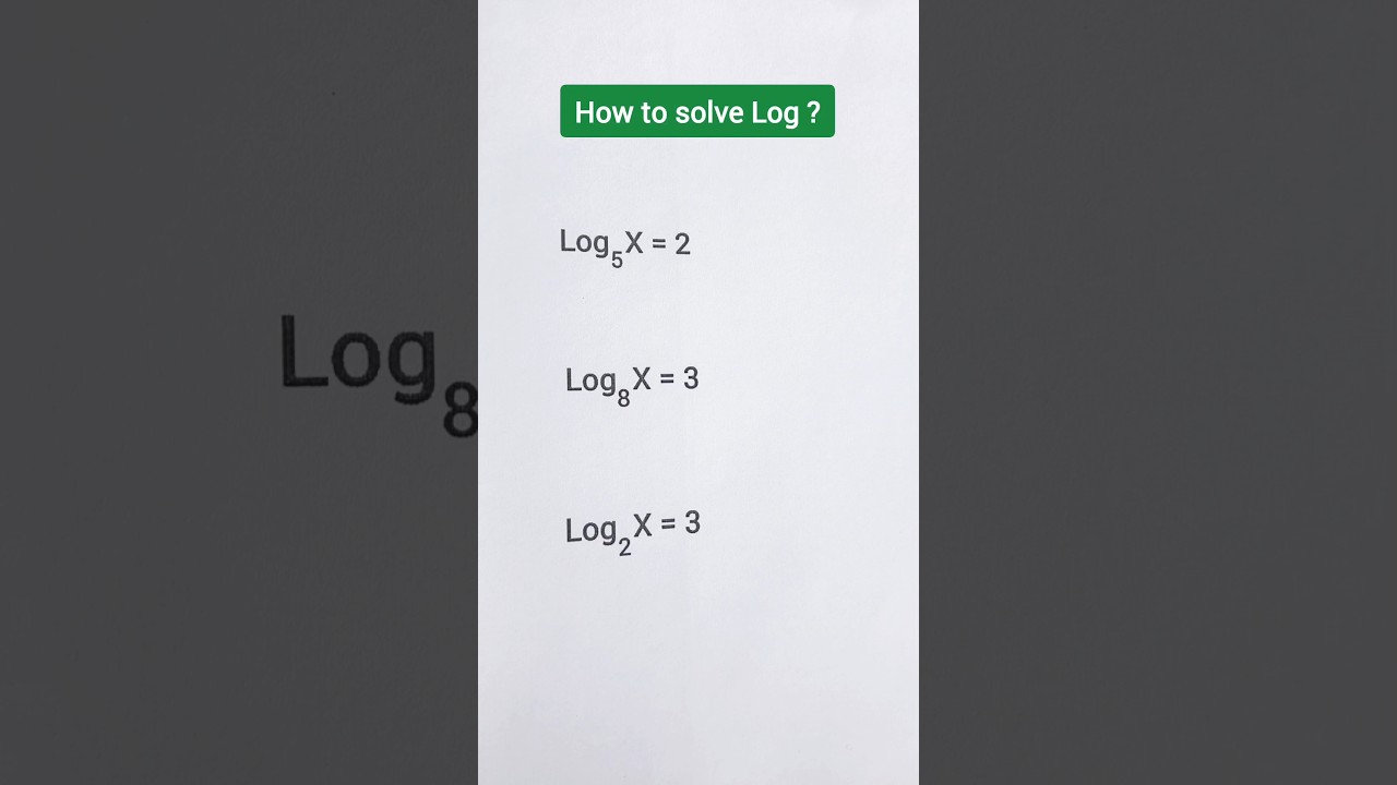 Logarithm Solution 😍 