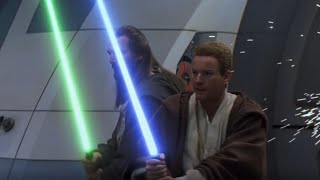 Qui Gon and Kenobi VS Trade Federation Droids | Star Wars: The Phantom Menace (1999)