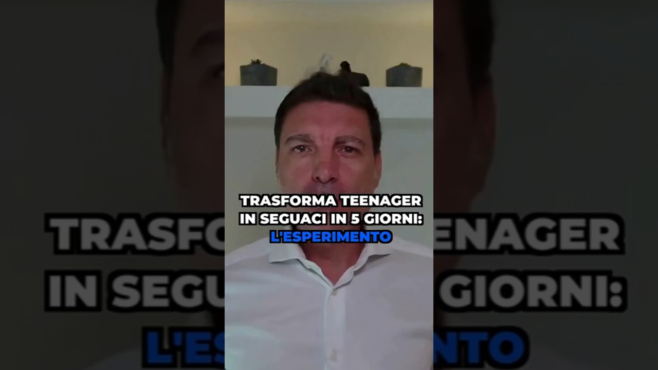 Trasforma teenager in seguaci in 5 giorni: L'esperimento| Dott. Gianluigi Carta