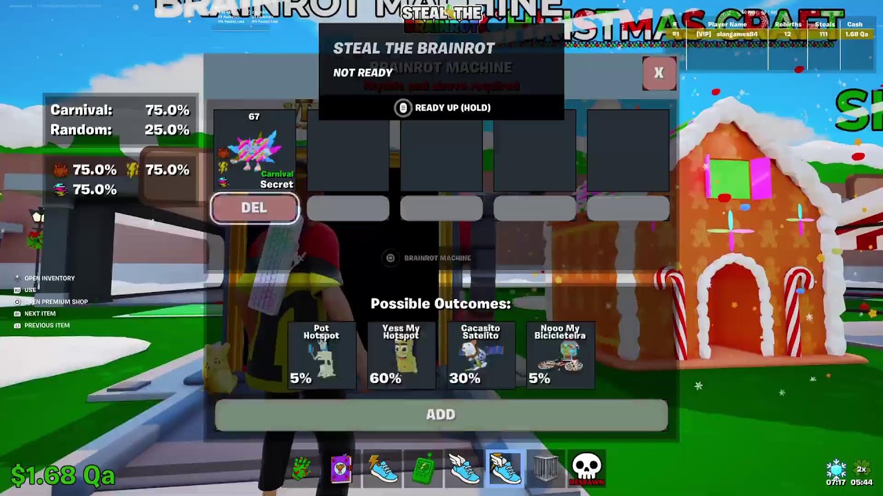 🔴ADMIN ABUSE #2 in Fortnite Steal the Brainrot! NEW SECRET CODES (LIVE!)