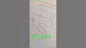 menulis kaligrafi dengan 2 spidol || kaligrafi Lafaz allah #shorts #videoshort #kaligrafiallah
