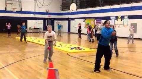 PE catching practice Toss-Clap-Catch