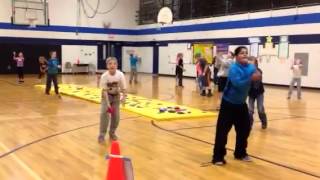 PE catching practice Toss-Clap-Catch