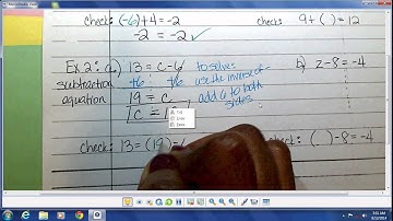 Video Notes 7 -  Part 1 (Solving One-Step Equations)