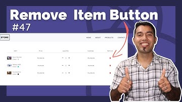 React Ecommerce Website #47: Create Remove Button in Add To Cart  Page🔥
