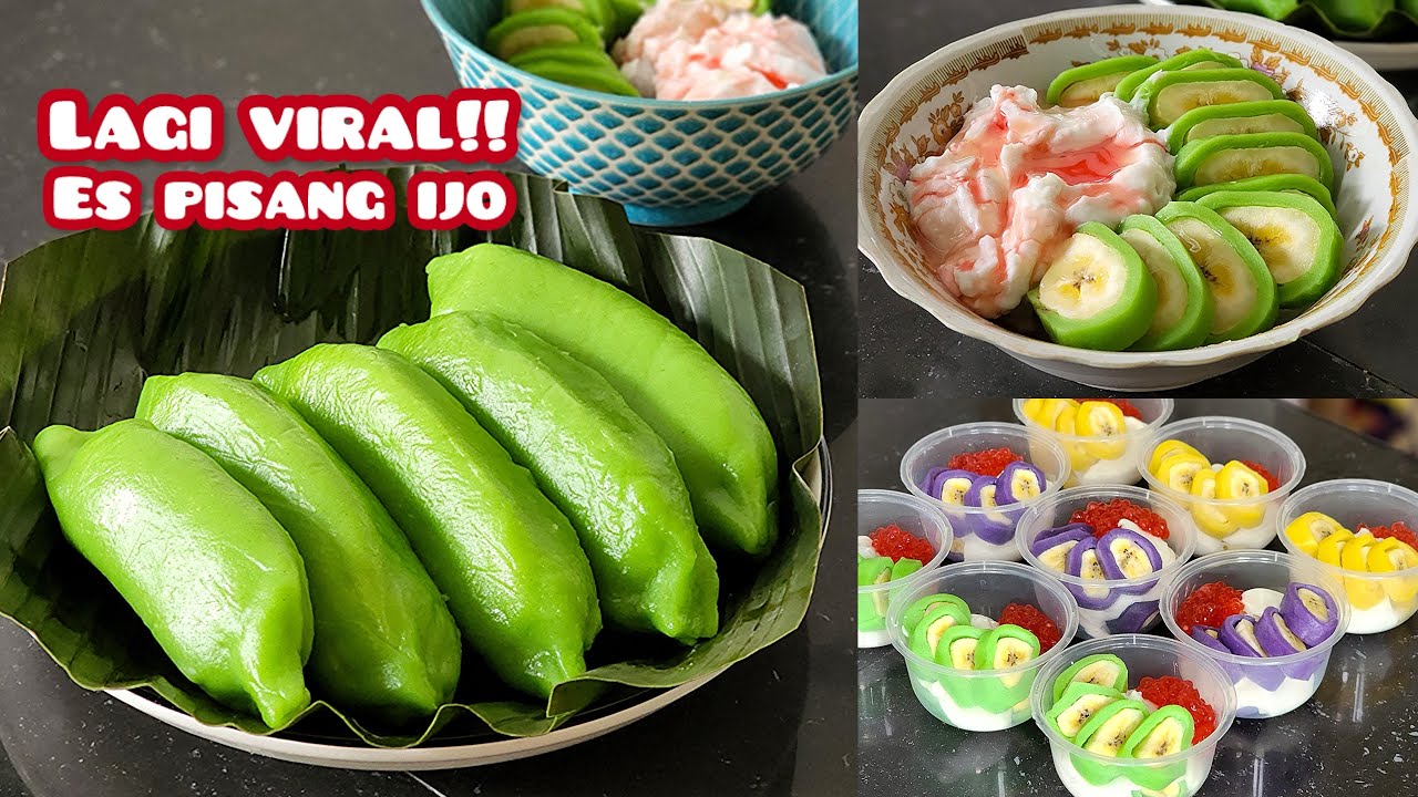 Jajanan ini Lagi viral! Resep es pisang ijo, buat sendiri lebih murah