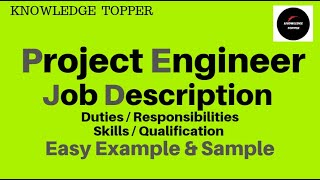 Project Engineer Job Description | Project Engineer Duties And  Responsibilities And Roles - Youtube