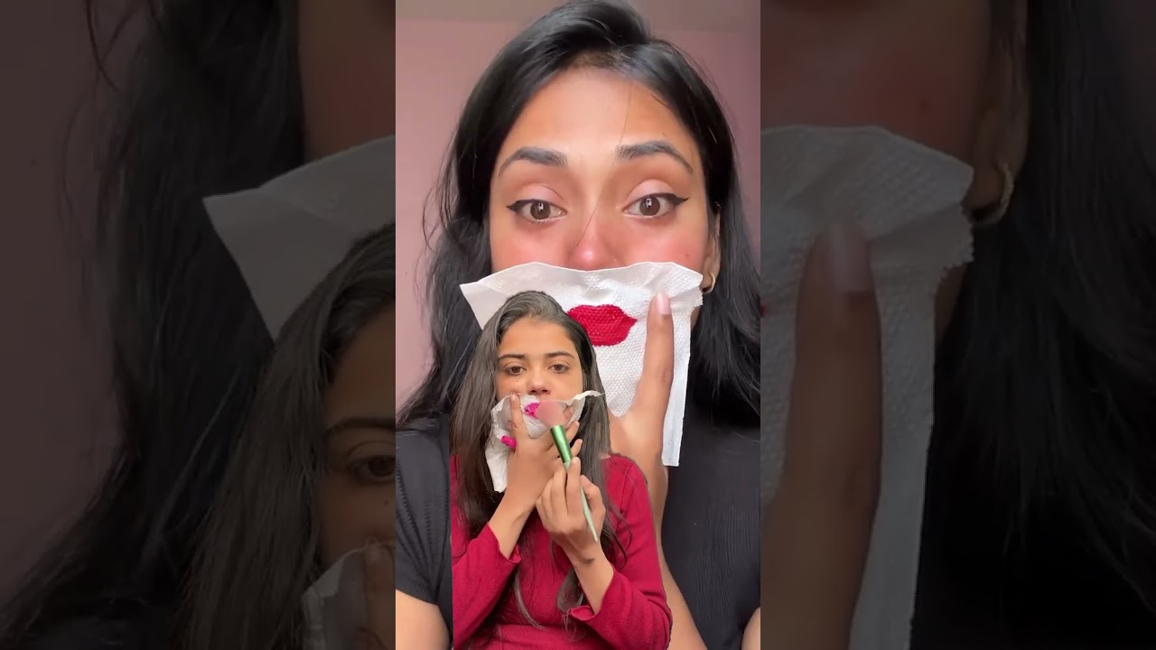 Testing Viral Tissue paper Lipstick Hack 😱🤯OMG 😡