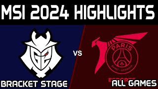 G2 vs PSG Highlights ALL GAMES MSI 2024 Play G2 Esports vs PSG Talon by Onivia