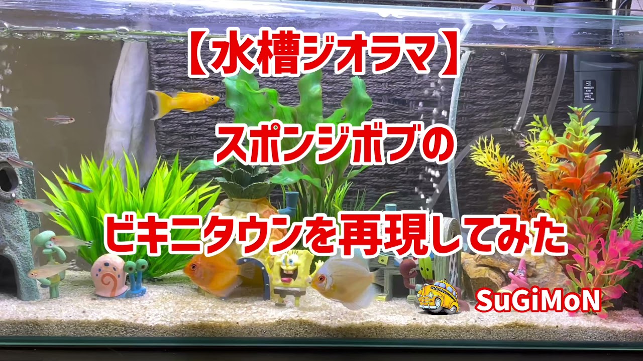 水槽ジオラマ アニメ スポンジボブのビキニタウンを再現 Youtube