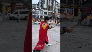 The intangible cultural heritage skill of breathing fire, this guy has something #culture #kungfu 噴火