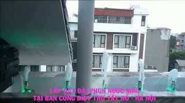 Lắp đặt Đài phun nước ban công biệt thự Tây Hồ - Hà Nội