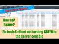 How to fix icafe8 client not turning green in the server console