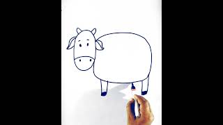 UO=Cow|How to draw easy Cow drawing|Cow drawing|Cow sketch