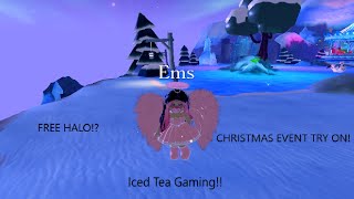 FREE HALO!?! ~ Christmas Event Try on Royale High ~ Roblox Royale High screenshot 4