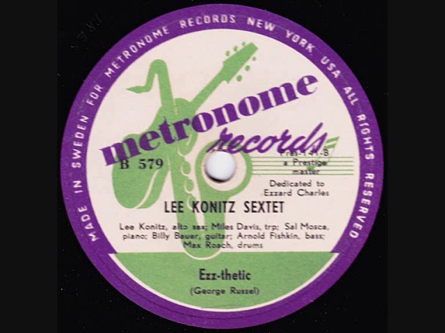 Lee Konitz Sextet - Ezz-thetic - 1951 - YouTube