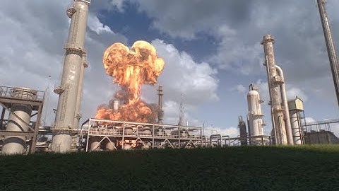 Animation of April 26, 2018, Explosion and Fire at the Husky Energy Refinery in Superior, Wisconsin