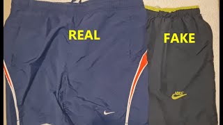 Nike shorts real vs fake. How to spot fake Nike swim shorts