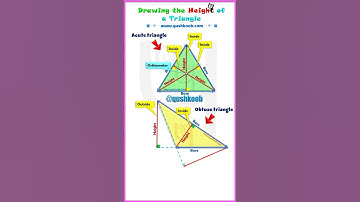 How to draw the altitudes (heights) of acute, obtuse and right triangles #education #maths  #school
