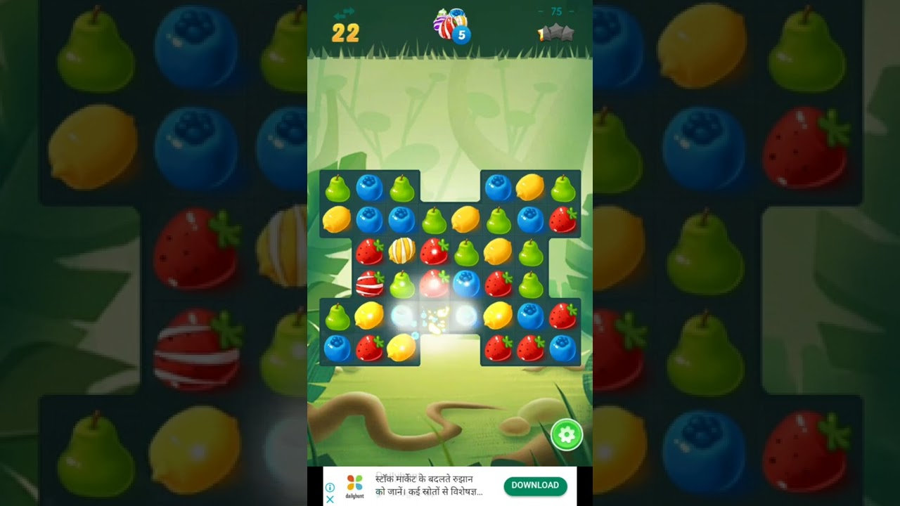 sweet fruit candy level 75,candy game!