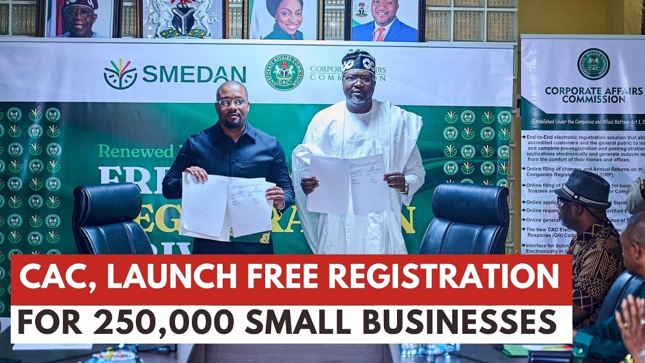 CAC, SMEDAN unveil free business registration for 250,000 MSMEs  ||14||09||2025