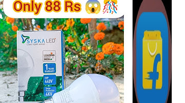 Syska 9 watt standard b22 lED bulb| unboxing video only 88 Rs 😱🎊