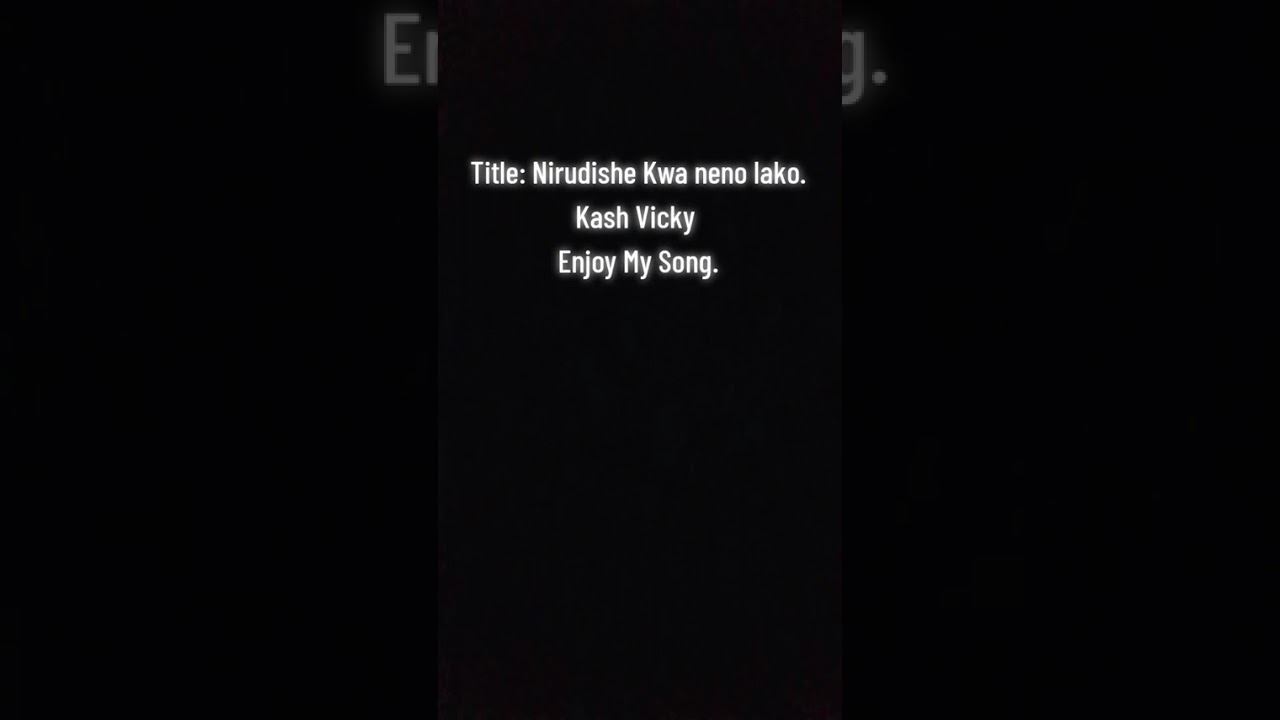 Nirudishe Kwa ne-no lako.