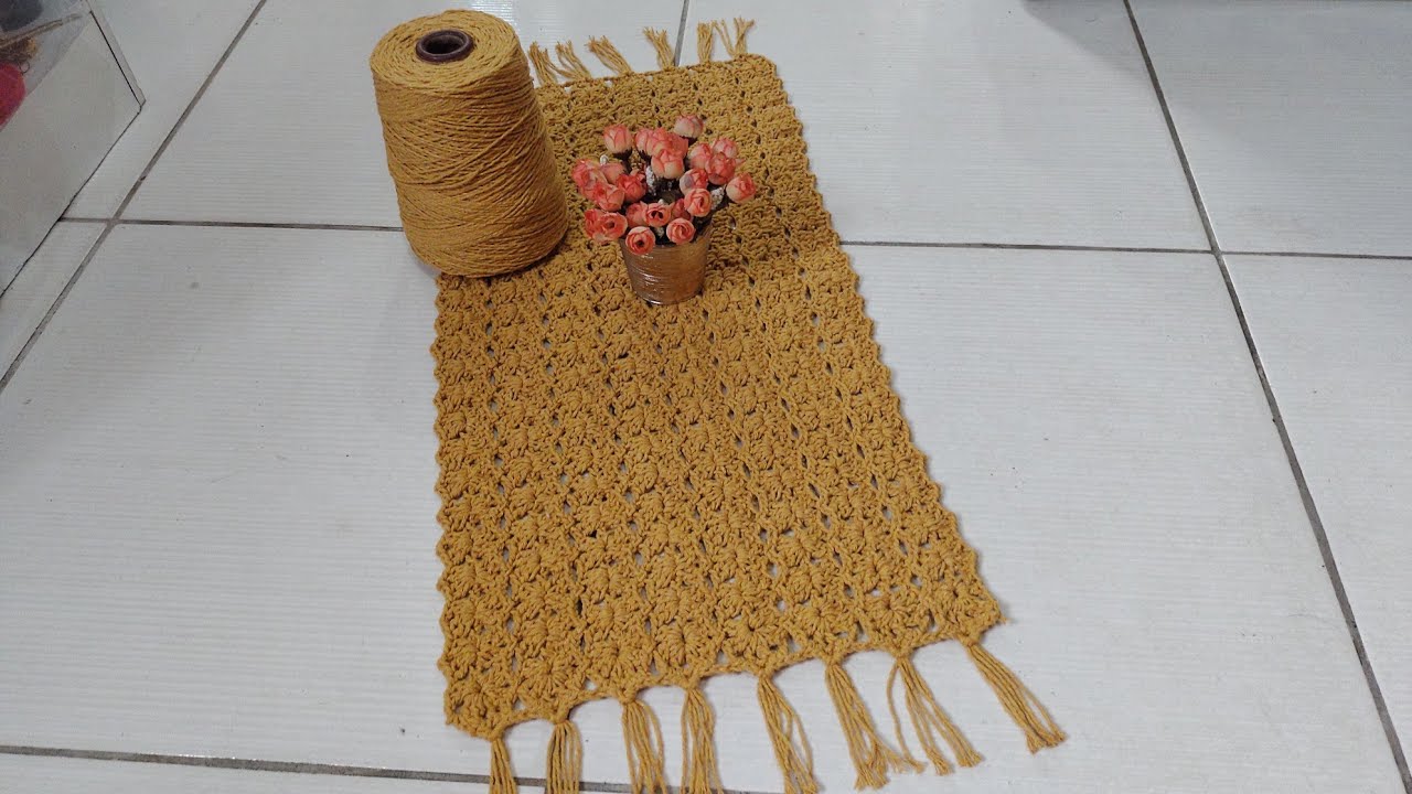 Tapete ou trilho 💕 esse padrão é lindo demais #passoapasso #canhoto