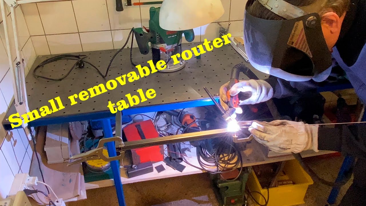 Small removable router table - YouTube