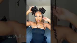 Space Buns 🚀: How to Achieve Space-Inspired Hairstyles with Locs #shorts