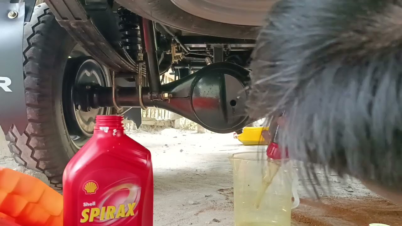 Ganti oli gearbox belakang viar roda 3