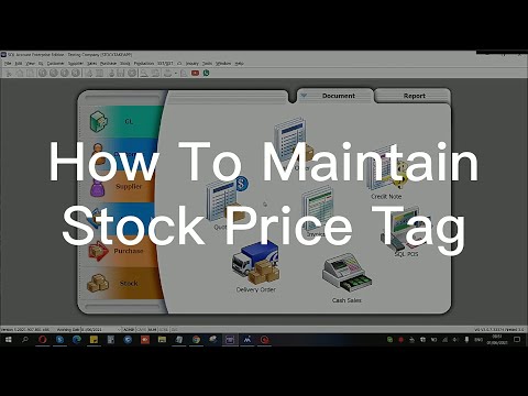How To Maintain Stock Price Tag 如何管理货物价格标签 | SQL Accounting