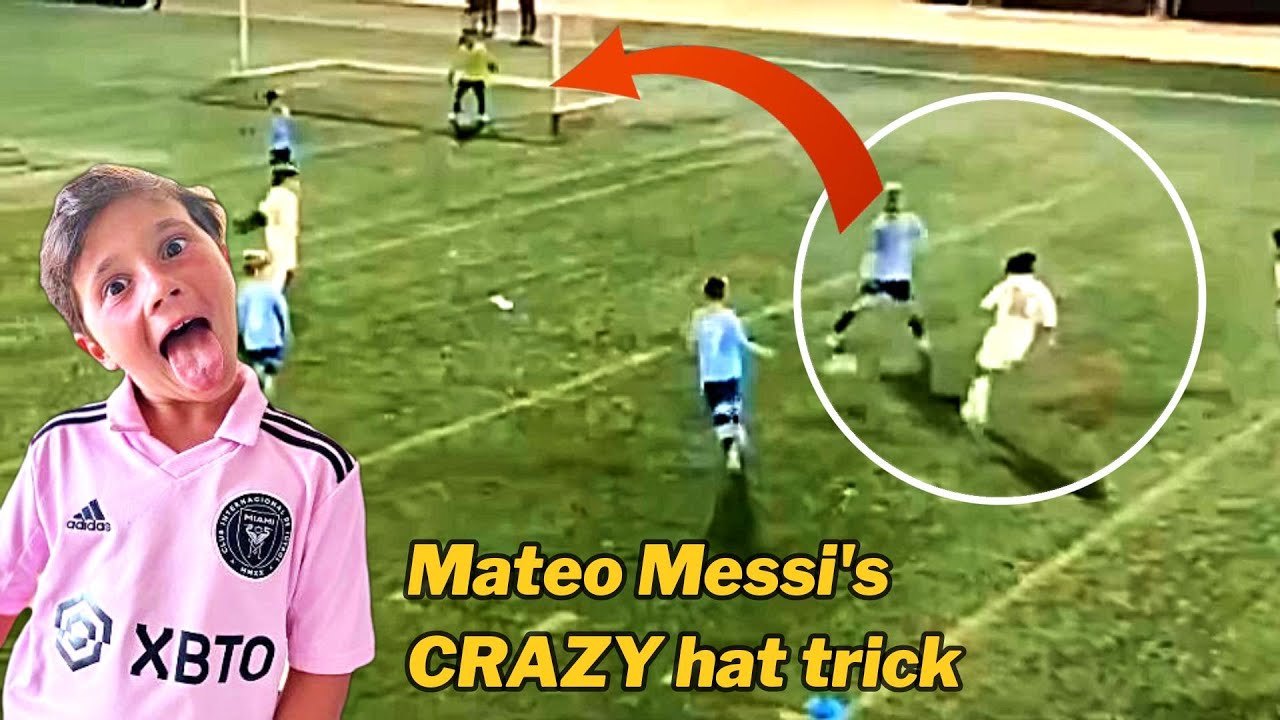 Mateo Messi scoring hat trick for Inter Miami