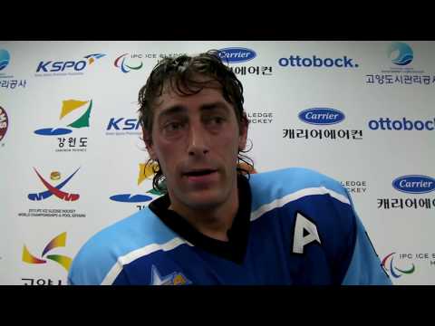 Italy's Florian Planker - 2013 IPC Ice Sledge Hockey World Championships A-Pool Goyang