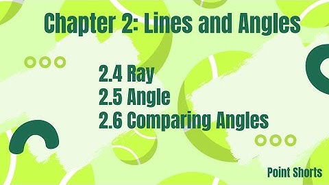 Class 6|CBSE|NCERT|Chapter 2 Maths:Lines and Angles |2.4|2.5|2.6