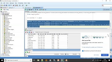 ORACLE SQL Tutorial to get Years of Experience